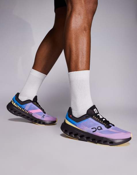 ON Cloudsurfer Next running trainers in blue and raspberry - view 1