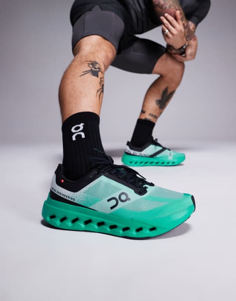 ON Cloudsurfer Next running trainers in green - view 1