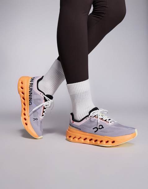 ON Cloudsurfer Next running trainers in lilac and orange - view 1