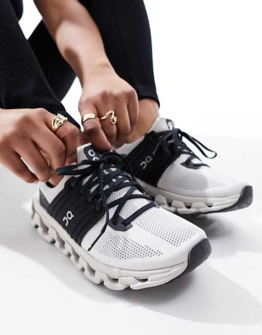 ON - Cloudswift 3 AD - Grå og sandfarvede løbesneakers, 4 af 5