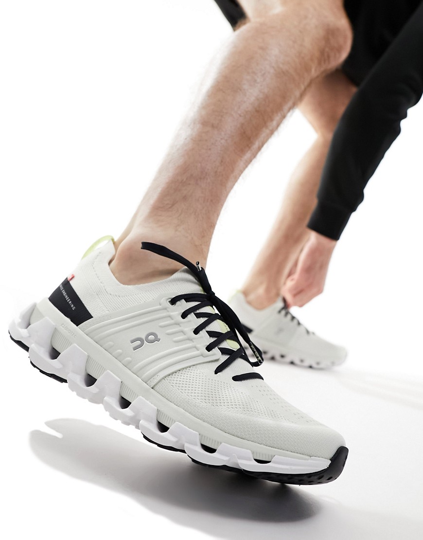 ON Cloudswift 3 running trainers in ivory and black-Grey