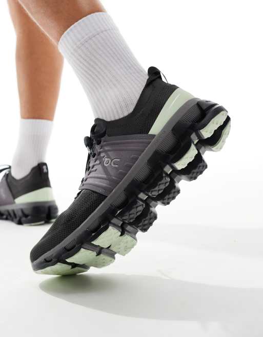 ON - Cloudswift 3 - Sneakers da corsa nere e verde lime, 5 di 5
