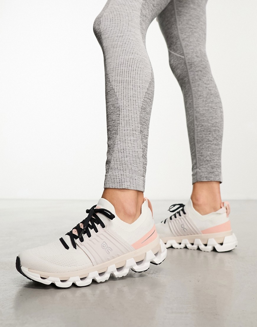 ON Cloudswift 3 trainers in ivory and rose-White