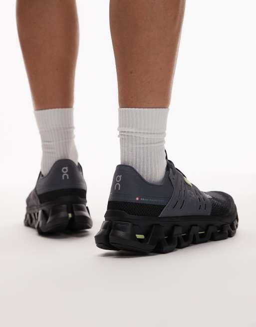 ON Cloudswift Amp running trainers in grey and black, 4 of 5