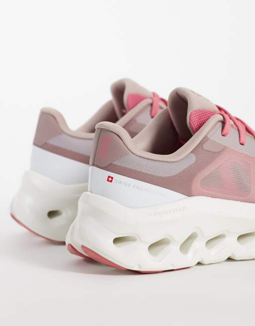 ON Cloudtilt Remix All Day trainers in pink red and white, 2 of 5
