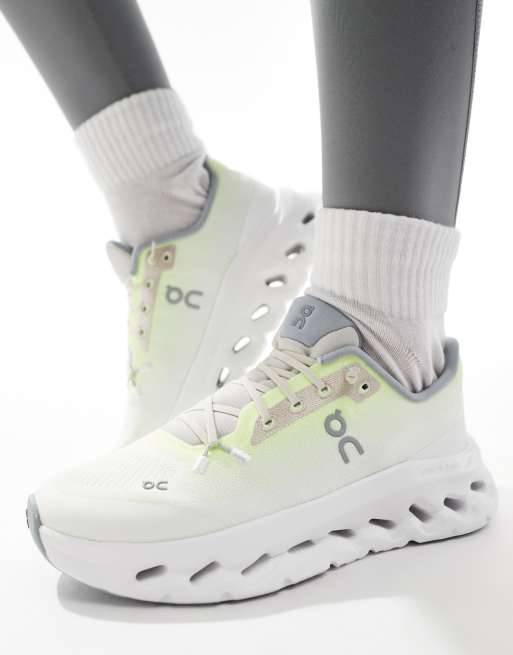 ON Cloudtilt trainers in white and lime