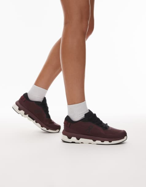 ON Cloudzone all day trainers in black and burgundy - view 1