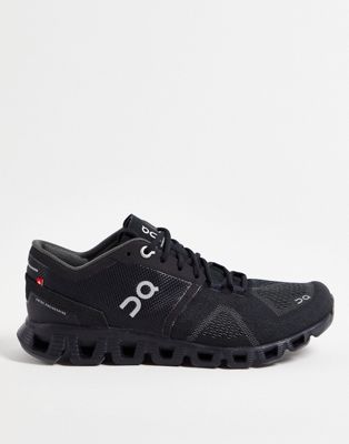 On Running Cloud X trainers in black and grey