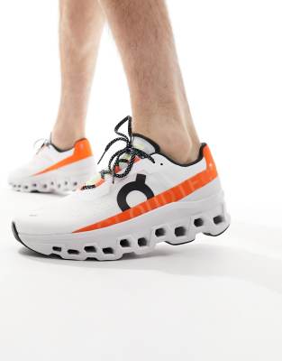 ON Cloudmonster running trainers in white - ASOS Price Checker
