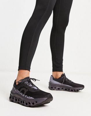 On Running Cloudmonster Lumos reflective trainers in black