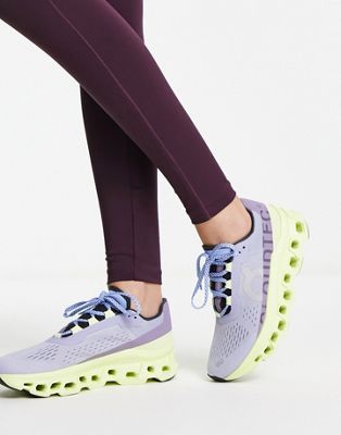 ON Cloudmonster trainers in blue and green