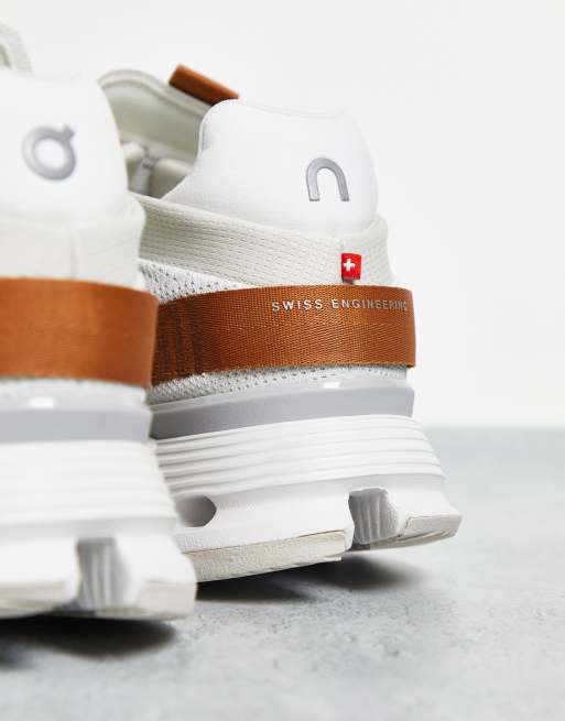 On Running - Cloudnova - Sneakers bianche e marroni, 3 di 4