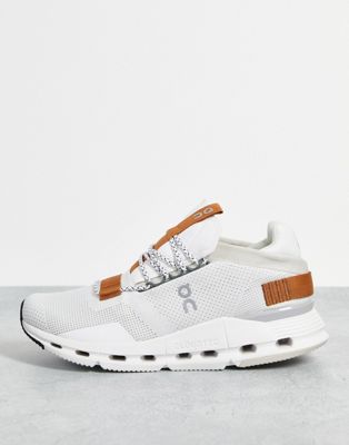 On Running Cloudnova trainers in white and brown