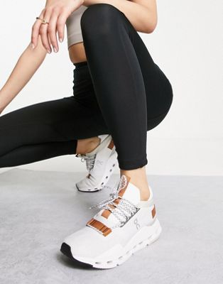 On Running Cloudnova trainers in white and brown