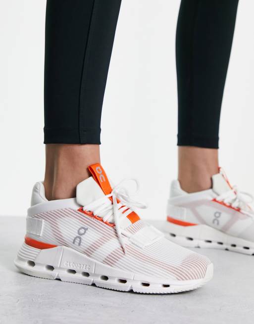 On Running – Cloudnova Void – Biało-pomarańczowe buty sportowe