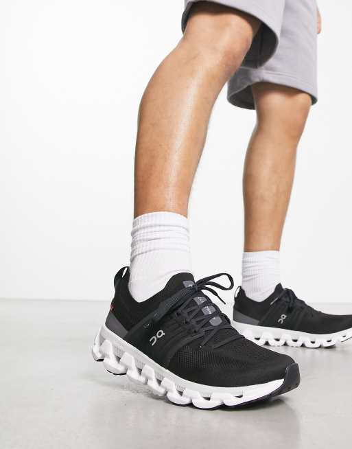 On Running Cloudswift 3 trainers in black and white ASOS