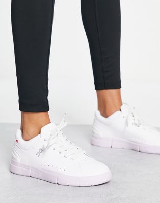 ON Roger Advantage trainers in white with lilac sole
