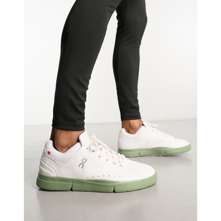 ON The Roger Advantage trainers in white and sage green sole ASOS