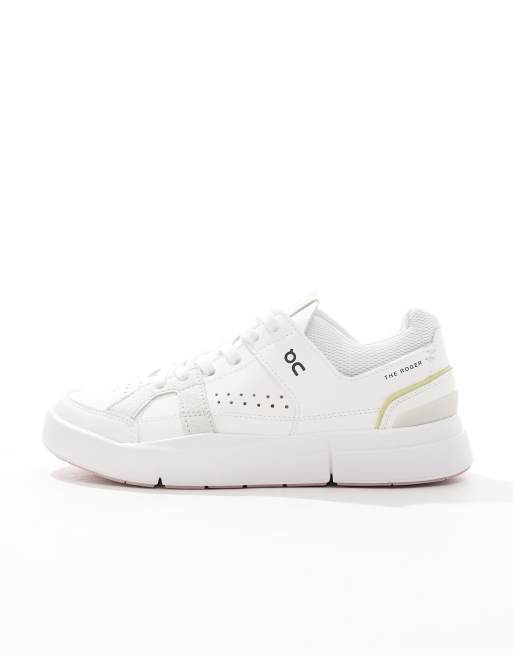 ON – The Roger Clubhouse – Vita och limegröna sneakers, 2 av 5