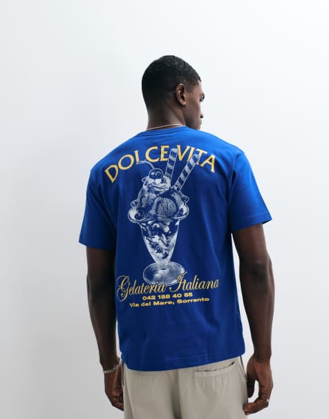 On Vacation Club Dolce Vita camiseta azul con estampado trasero de helado - view 1