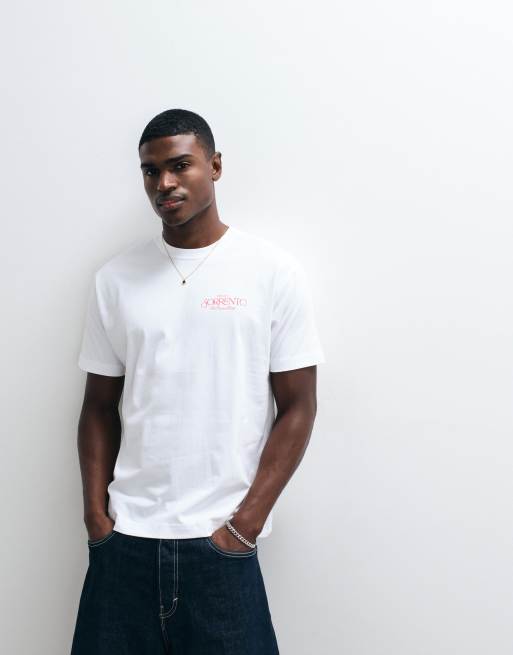 On Vacation Club Sorrento back print t-shirt in white, 3 of 5