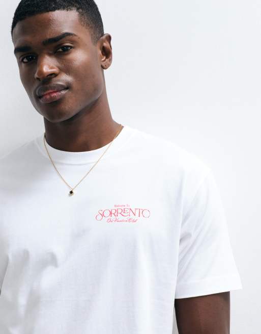 On Vacation Club Sorrento back print t-shirt in white, 5 of 5