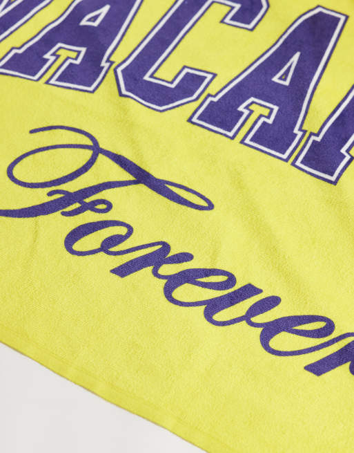 On Vacation Club Vacanza Forever logo towel in yellow, 2 of 3