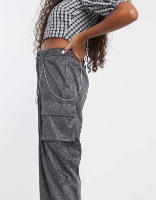 glitter cargo pants