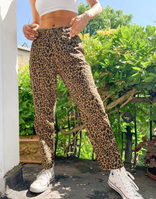 asos leopard print jeans