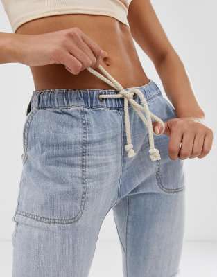 one teaspoon drawstring jeans