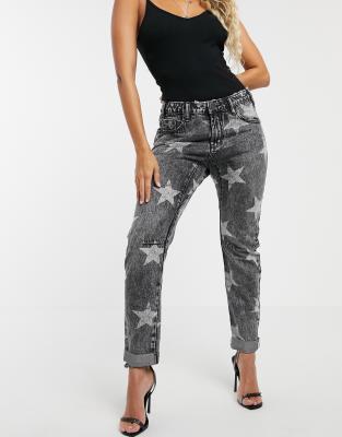 relaxed fit mid rise jeans