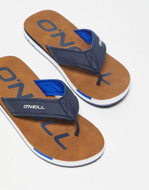 O Neill flip flops in blue