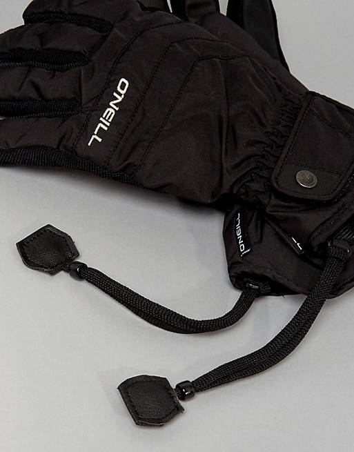 Verzamelen Metropolitan Keel O'Neill Freestyle Ski Gloves Fleece Lined in Black | ASOS
