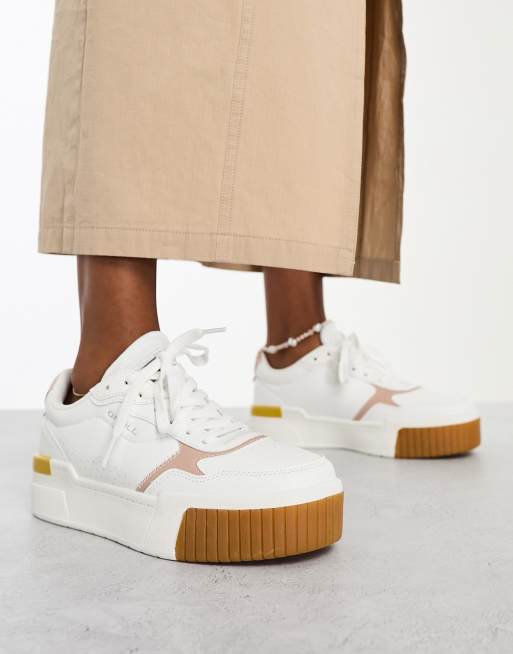 O'Neill – Vita, flerfärgade, blockfärgade sneakers