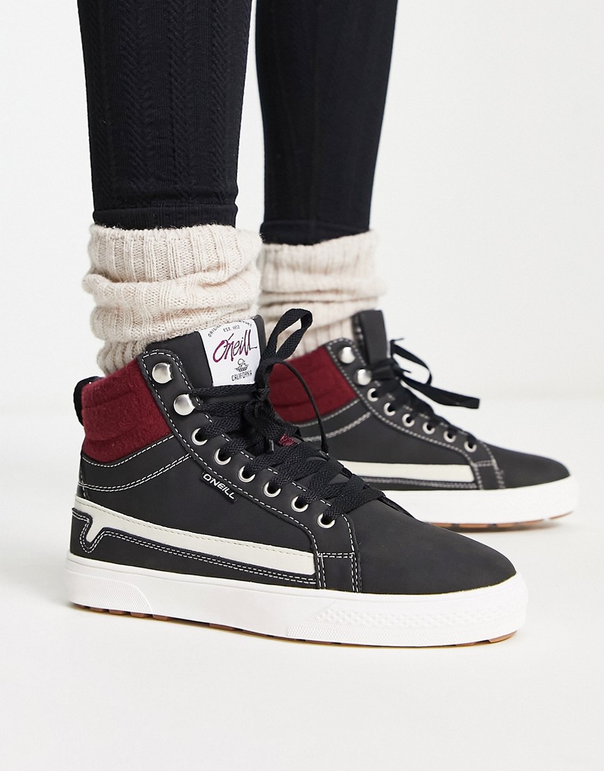 O'Neill wallenberg hi top trainers in black mix