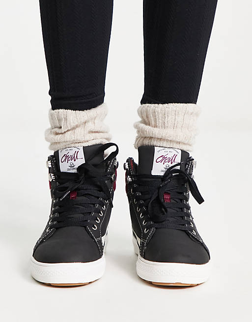 O'Neill Wallenberg High Top Sneakers in Black Mix - ASOS Outlet