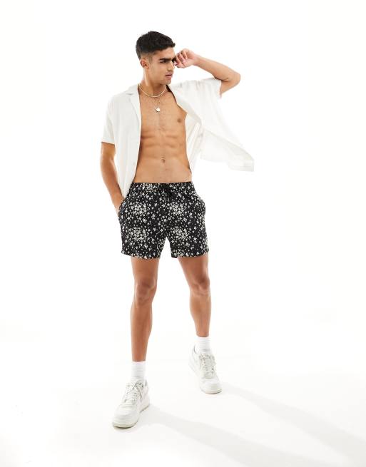 Onia swim shorts in black floral print