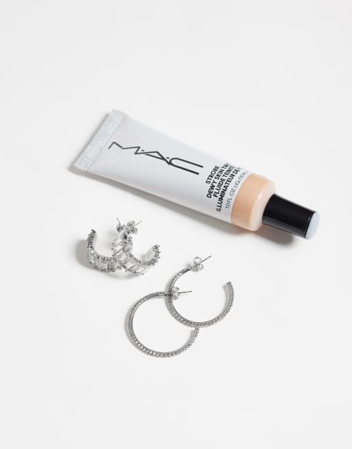 ONLY 2-pack hoop earrings in silver, 2 of 4