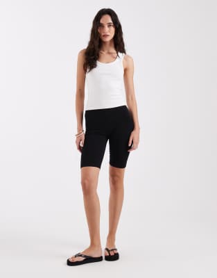 Only 2 Pack Legging Shorts In White