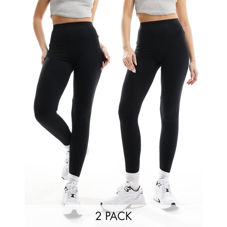 ASOS Weekend Collective seamless leggings with branded waistband in charcoal