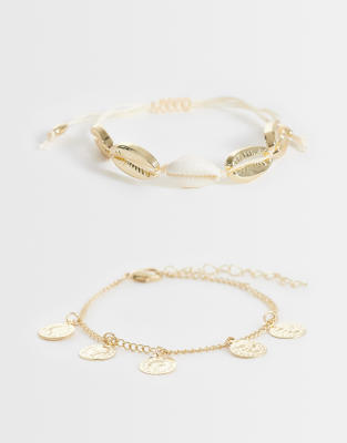 Only 2-pack Summer Charms Bracelets In Gold