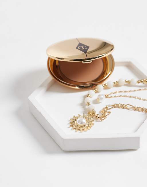 ONLY 2-pack sun necklaces in gold, 2 of 4