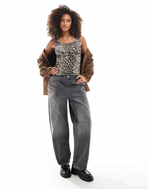ONLY 2-way sleeveless top in leopard print