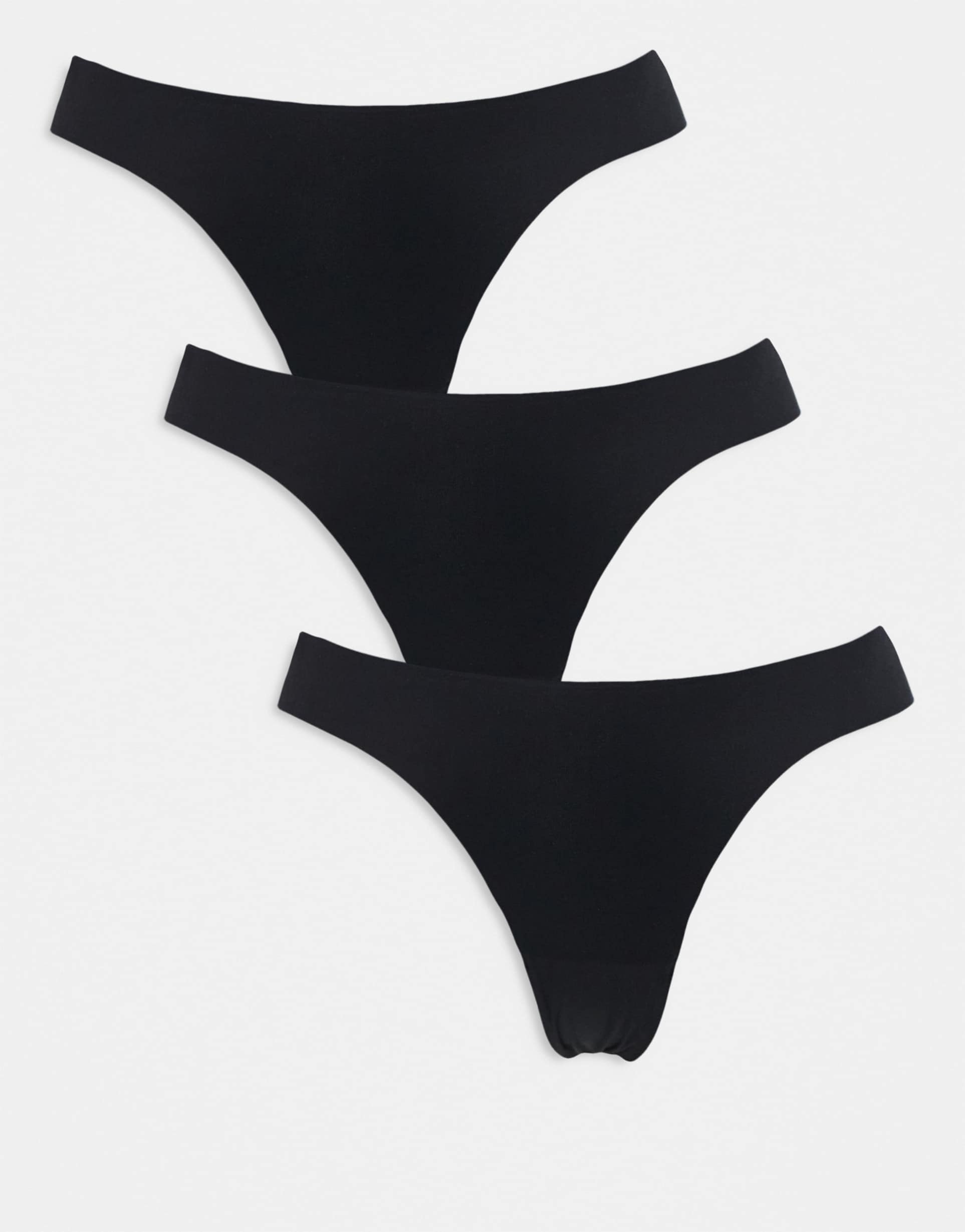 only 3 pack brazilian briefs with lace detail in black