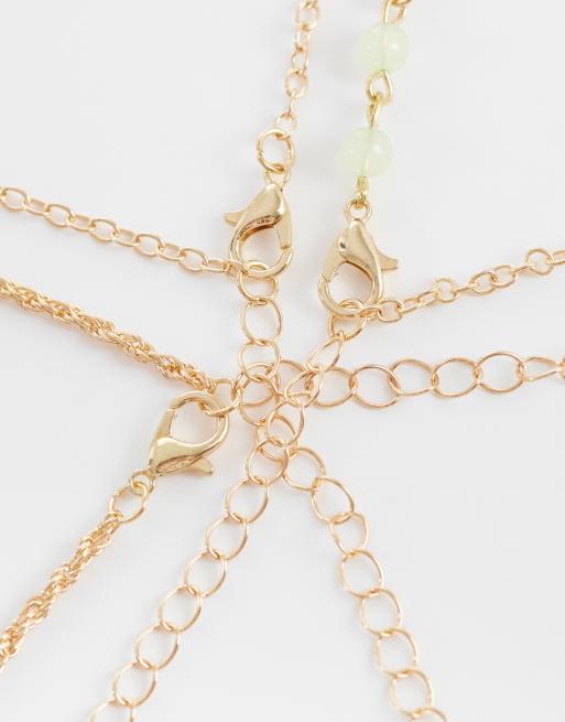ONLY 3-pack charms bracelets in gold, 2 of 3