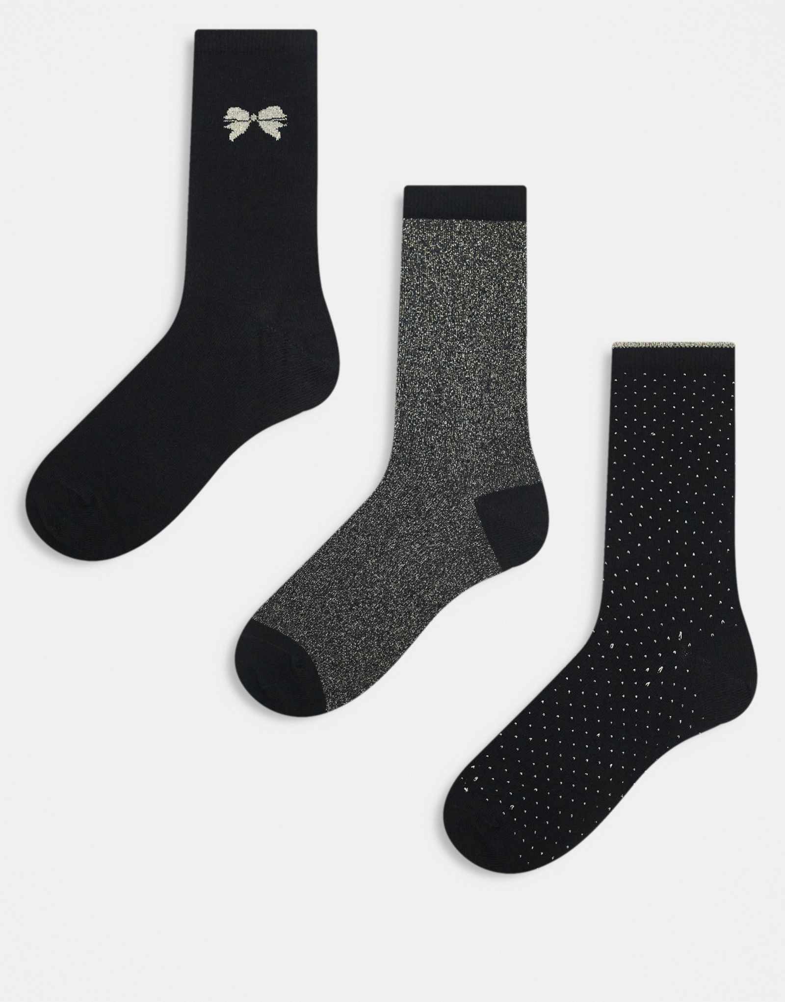 Подарочная коробка для носков всего из 3 упаковок черного и золотого цветов