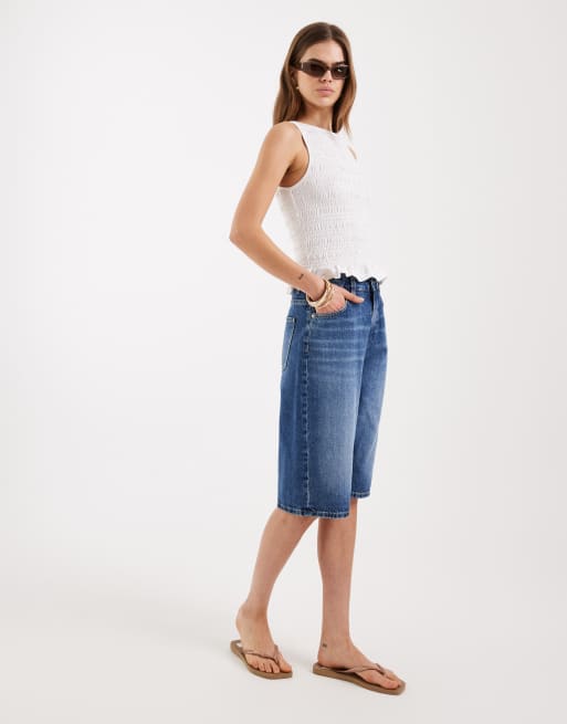ONLY - Aangerimpelde mouwloze top in wit, 2 van 4