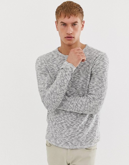 Only and Sons knitted jumper in grey