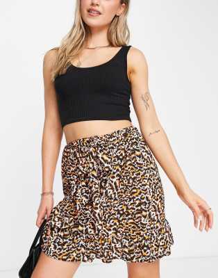 Only animal printed wrap skirt - ASOS Price Checker