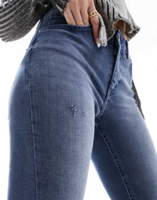 ONLY ankle length skinny jeans in blue grey denim , 4 of 5